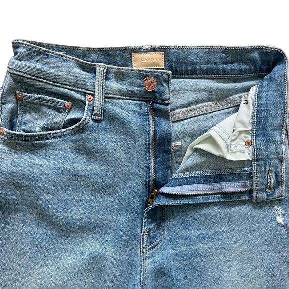 MOTHER High Waisted Rider Skimp Straight Leg Stretch Jeans in Dreamer Size 27 - Picture 2 of 14